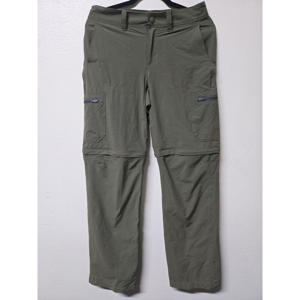 LL Bean Pants Mens Large Regular Green Cresta Convertible Cargo Hiking Outdoor
